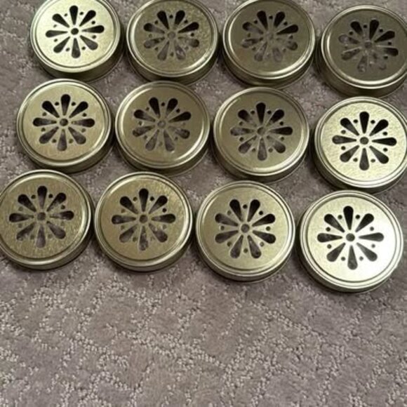 12 Piece Mason Jar Flower Lids - Picture 1 of 2